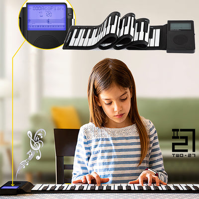 E Piano Flexible 88-key Digital Roll Up Hand Roll-Up Cheap Kids Electronic 88-Key Touch Keyboard Musical Instrument For Child
