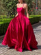 Red Halter Back Strappy Evening Dress