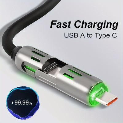 SETOLGH 4-in-1 Multifunctional USB Charging Cable – 240W Fast Charging & High-Speed Data Transfer