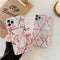 Stitching retro flower phone case
