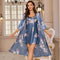 Robe And Nightgown Two-Piece Set Lightweight Style
