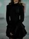 Black Bell Sleeve Mini Cake Dress