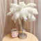 Remote Control Feather Table Lamp USB Battery Power