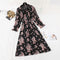 New Hot Fashion Female Casual Flare Sleeve Lotus Leaf Neck Basic Dresses