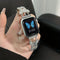Metal Butterfly Rhinestone Apple Watch Bracelet – Adjustable Fashion Band for 38–49mm