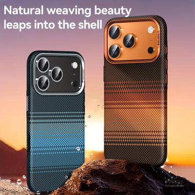 Carbon Fiber Lens Protection Case for iPhone 17/17 Pro/17 Pro Max – Magnetic, Business Style, Comfortable Grip