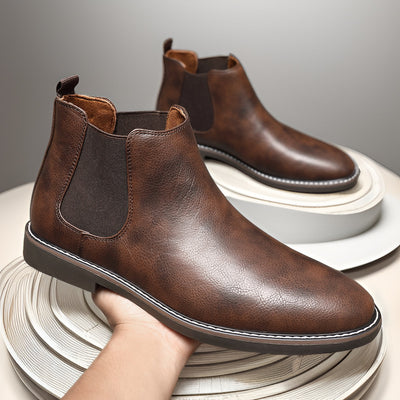 Youth Pointed Ankle Boots Large Size Men's Leather Boots