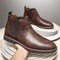 Youth Pointed Ankle Boots Large Size Men's Leather Boots