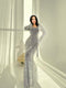 Round Neck Hot Diamond Maxi Dress