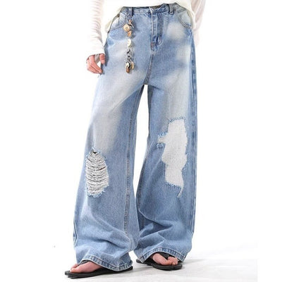 New Vintage-style American Ripped Jeans