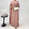 Womens Cinched-waist Batwing-sleeve Dress