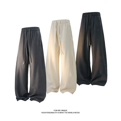 Mens Casual Pants Solid-color Straight-leg Loose Sweatpants