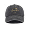 Retro Distressed Letter-print Washed Soft-crown Baseball Cap Outdoor Casual Sunshade Hat