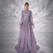New Elegant Floral Dress With Long Sleeves Made Of Chiffon