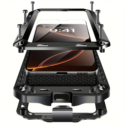 Phone Case - Heavy-Duty Shockproof And Durable Phone Case Suitable for Iphone 17, Air 16, 15, 14, 13, 12, 11 Pro Max Plus, Featuring a 360-Degree Dustproof Protective Cover And Built-In Glass Screen Protector