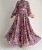 Women's Ethnic Style High-Neck Long Fashionable And Elegant Robe Dress
