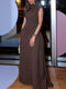 Solid Color Sleeveless Maxi Dress