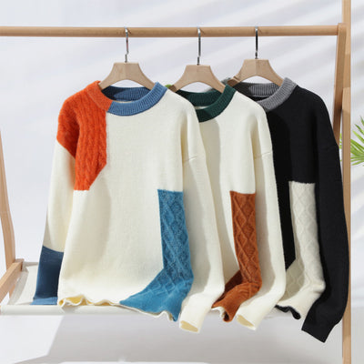 Mens Casual Heavyweight Crew-neck Base Sweater