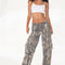 Hip Hop Retro Street Multi-pocket Camouflage Cargo Pants For Women Y2k Hip-hop Cargo Grunge Baggy Trousers