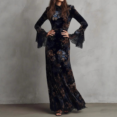 Slimming Velvet Cheongsam Evening Dress Dress