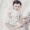 Bamboo Fiber Baby Clothes Summer Short Sleeve