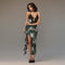 Deep-V Chest-enhancing Cutout-strapped High-slit Dress For Women