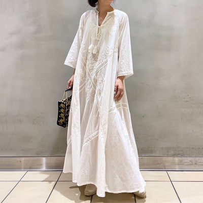 Retro Japanese-style Elegant Loose-fitting Lace-up Dress For A Ladylike Look