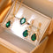 Elegant Droplet-Shaped Pendant Jewelry Set – 4-Piece Minimalist Alloy Set for Daily Wear & Fashion