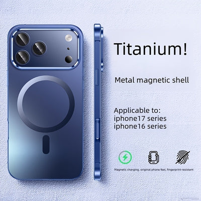 Phone Case - New Case for Iphone 17 Pro Max, Full Protection for The Apple 17 Pro Lens, Shockproof Cover with Advanced Magnetic Stand, Minimalist Metal Design for 16 Pro