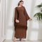 Long Dress With Tie Details Batwing Sleeves And A Round Necklinestylish And Elegant