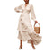 V-neck Prom Dress Long Sleeve Ruffles Long Prom Dress Elegant Dresses For Women White Satin Dress Layered Woman Clothes Casual