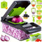 Multifunctional 16-in-1 Food Chopper – Includes Vegetable Chopper, Onion Chopper, Dicer, Slicer, Strainer Basket & Containers for Salad, Potatoes, Carrots, Garlic