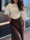 Solid Color Short Sleeve Cropped Top