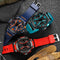 Multifunctional Digital Double Display Waterproof Alloy Sports Men Quartz Watch