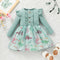 Spring And Autumn Baby Cute Mesh Skirt Girls  Pit Strip Long Sleeves