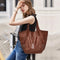 Women's Fashionable Simple Soft Leather Large Capacity Handbag