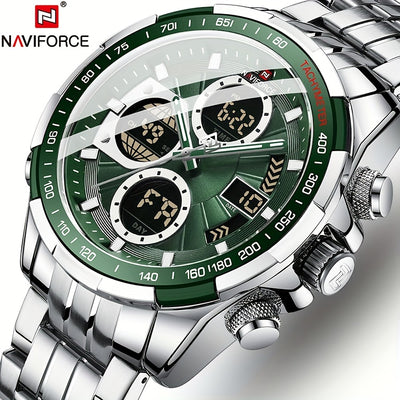 NAVIFORCE Dual Display Men’s Watch – Waterproof, Stylish & Perfect for Gifting