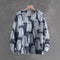 Mens 3D Crew Neck Sweatshirt With Bold Needle Digital Print
