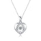 1Heart To Have Your Luxurious Fashion Diamond Pendant Necklace Set With Mosan Diamond Silver Ornaments