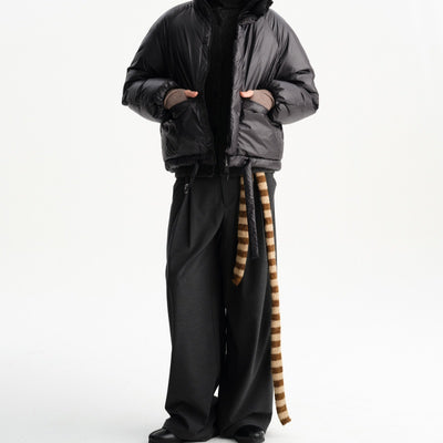 Double-pleated Dress Pants Versatile Straight-leg Relaxed-fit Casual Trousers
