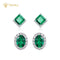 Luxury Emerald Radiance S925 Engagement Earrings