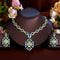 Super Luxury Yellow Green Zirconia Wedding Banquet Big Chunky Necklace and Earrings Bridal Party Costume Jewelry Sets for Women
