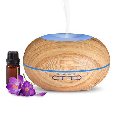 Essential Oil Aroma Diffuser 300ml  Remote Control Air Humidifier Electric Wood Grain Aroma Diffuser