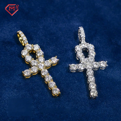 Price Ankh Cross Pendant VVS Moissanite Diamond 925 Silver Hiphop Jewelry Moissanite Pendant