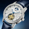 Automatic Men's Watch Full Diamond Skeleton Sculpted Flywheel Sun Moon Stars Power