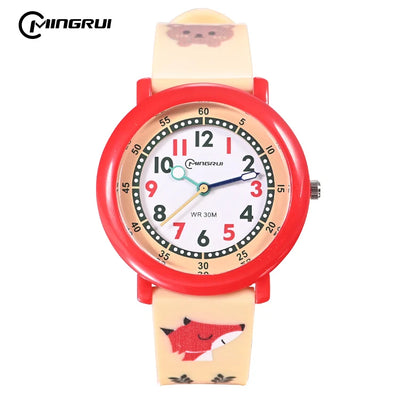 Rainbow Kids Elastic Rubber Bracelet & Watch Band Set