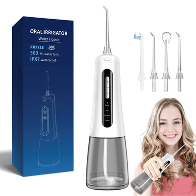 Water Flosser Cordless Electric Irrigator Water Pick Flosser Dental Teeth Cleaner Waterpick