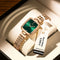 POEDAGAR 768 Rose Gold Steel Quartz Watches for Women Luxury Jewelry Design Waterproof Luminous Ladies Watch