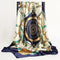 Handkerchiefs Hair Silk Scarf 90*90cm Print Satin Big Square Silk Scarves Shawls for Women Luxury Brand Designer Hijab Headband