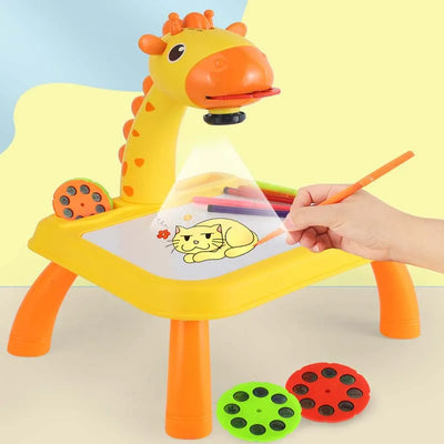 Projection Drawing Board Drawing Table Children's Enlightenment Early Education Graffiti Erasable Writing Board Electric Toy